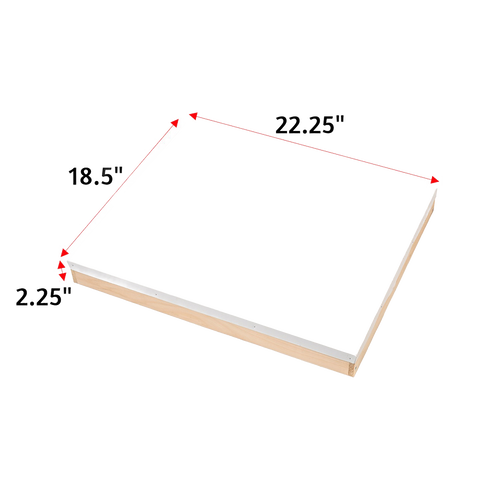 Rectangular handcrafted 10-frame telescoping metal cover with wooden base, measuring 22.25 by 18.5 inches and 2.25 inches deep, made in USA, Amish made, featured for beekeeping and farm use.
