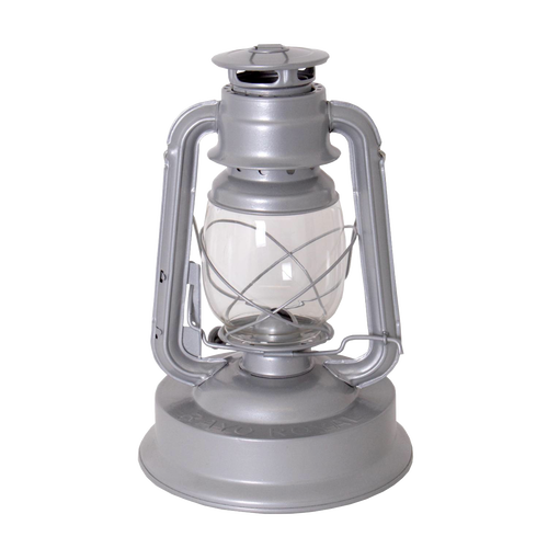 Handcrafted Rayo Royal Lantern in durable metal with glass globe and protective wire frame, designed for reliable, bright lighting in camping, farm, garden, emergency supplies, and outdoor use.