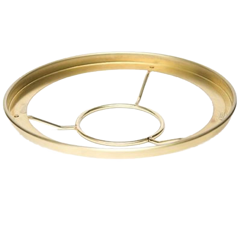 Brass shade ring designed to fit 10-inch diameter oil lamp shades with a 2-13/16 inch center ring, ideal for Lamps & Lighting and Shade Rings and Holders collections.