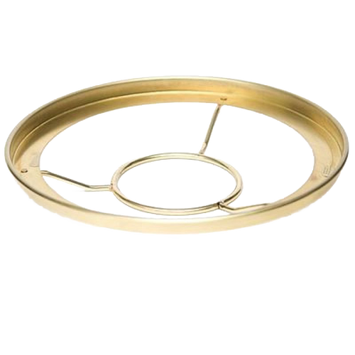 Brass shade ring designed to fit 10-inch diameter oil lamp shades with a 2-13/16 inch center ring, ideal for Lamps & Lighting and Shade Rings and Holders collections.