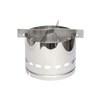 Shiny stainless steel adapter designed to transform Petromax HK350/500 lamps into portable stoves, perfect for camping and included in Farm, Garden & Tool and Parts and Accessories collections.