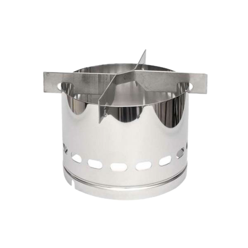 Shiny stainless steel adapter designed to transform Petromax HK350/500 lamps into portable stoves, perfect for camping and included in Farm, Garden & Tool and Parts and Accessories collections.