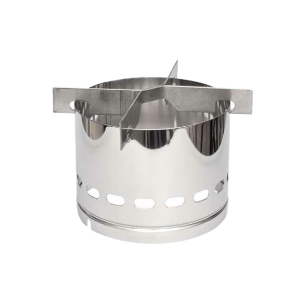 Shiny stainless steel adapter designed to transform Petromax HK350/500 lamps into portable stoves, perfect for camping and included in Farm, Garden & Tool and Parts and Accessories collections.