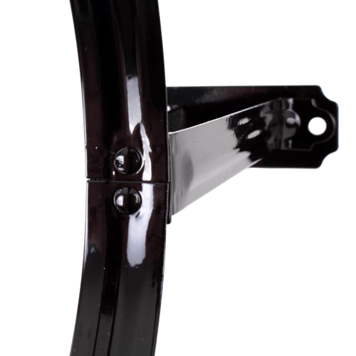 Handcrafted black metal wall bracket with glossy finish and mounting hole, designed to support Aladdin oil lamps, featured in Lamps & Lighting, Oil Lamps, Wall Lamps, Best Sellers, and Promo Eligible collections.