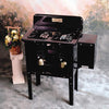 Black two-burner kerosene cookstove with brass fuel knobs, handcrafted and Amish made in the USA, featured in Stoves, Amish Made, USA Made, Cookstoves, and Best Sellers collections.