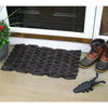 Durable woven tire strips doormat in a traditional herringbone pattern, handcrafted for heavy-duty use, ideal for Home & Decor, Household Helpers, and Best Sellers collections.