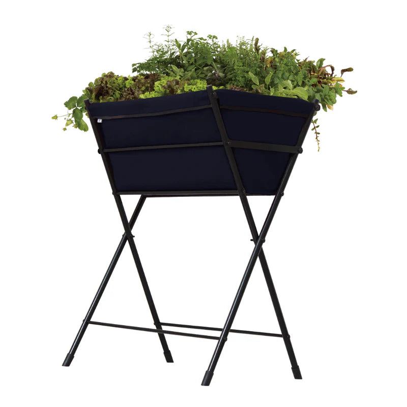 Elevated garden bed with lightweight powder-coated steel frame filled with thriving herbs and greens, perfect for Farm, Garden & Tool, Garden Accessories, Seeds and Planting, Best Sellers, and Promo Eligible collections.