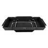 Portable black steel fire trough with integrated burner grate designed for outdoor cooking, featured in Farm, Garden & Tool, Camping, Best Sellers, and Promo Eligible collections.