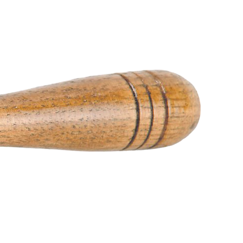Close-up of a smooth wooden handle with decorative grooves, part of a handcrafted USA-made hog scraper featured in Kitchen & Food, Specialty Equipment, Butchering Supplies, USA Made, Best Sellers, and Promo Eligible collections.