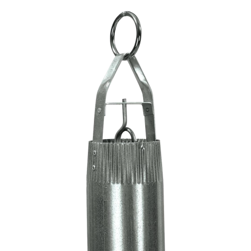 Galvanized steel well bucket with watertight seams, reinforced crossbar, and sturdy handle, designed for manual water retrieval, ideal for Farm, Garden & Tool and Emergency Supplies collections.