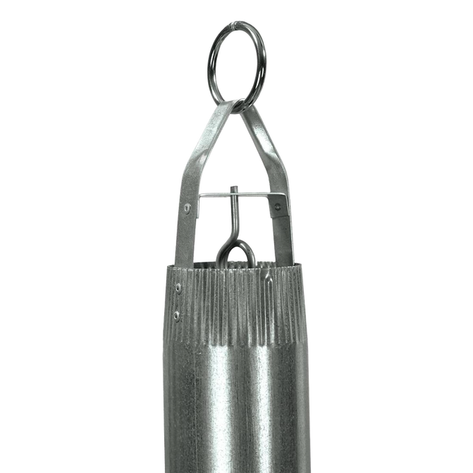 Galvanized steel well bucket with watertight seams, reinforced crossbar, and sturdy handle, designed for manual water retrieval, ideal for Farm, Garden & Tool and Emergency Supplies collections.
