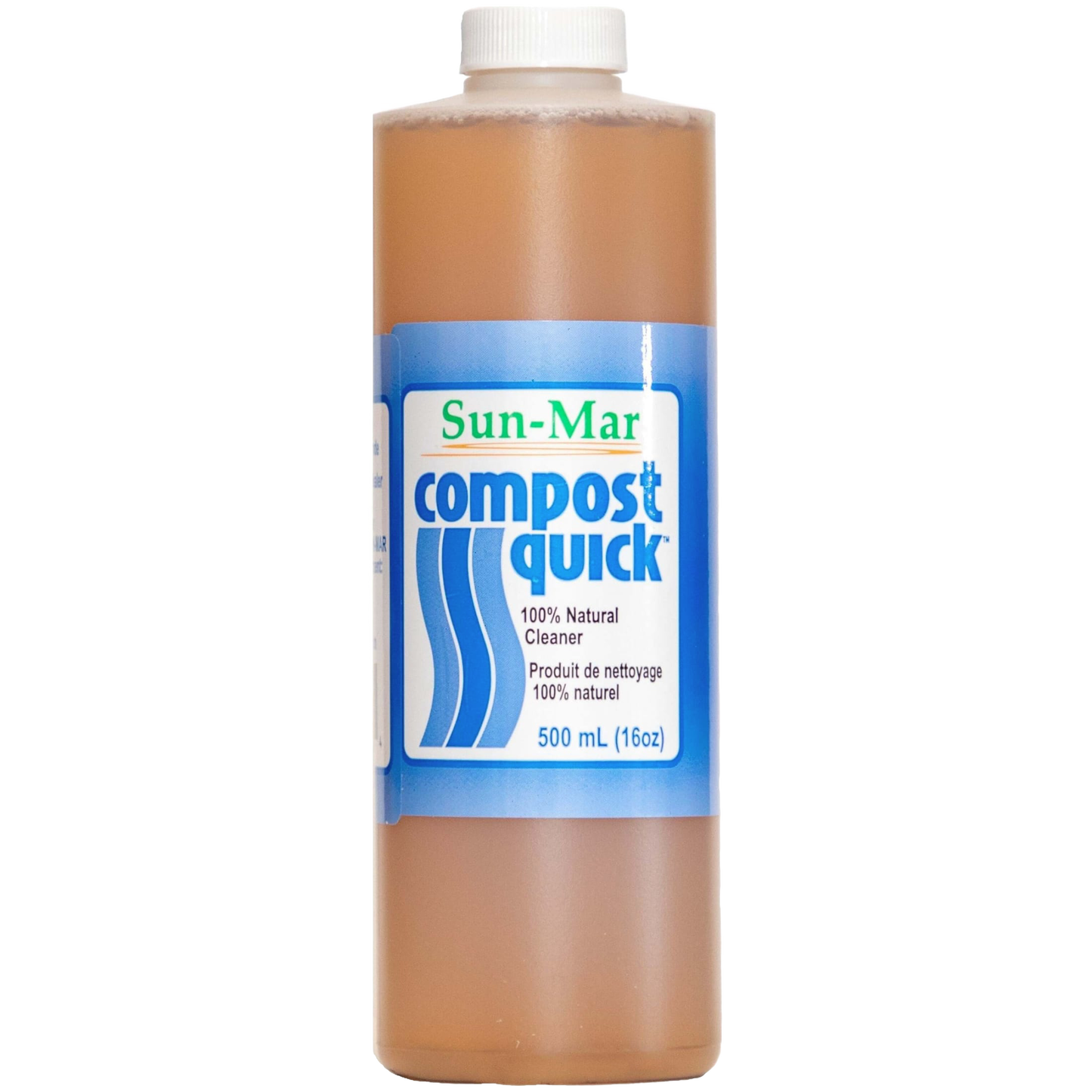 Handcrafted 16 oz. bottle of non-toxic natural enzyme cleaner designed to boost bacterial action, featured in Appliances, Composting Toilets, Best Sellers, and Promo Eligible collections.