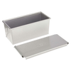 Heavy-duty aluminized steel loaf pan with matching lid, handcrafted for even heat conduction and consistent baking results; ideal for Kitchen & Food, Baking Supplies, and Cookware collections.