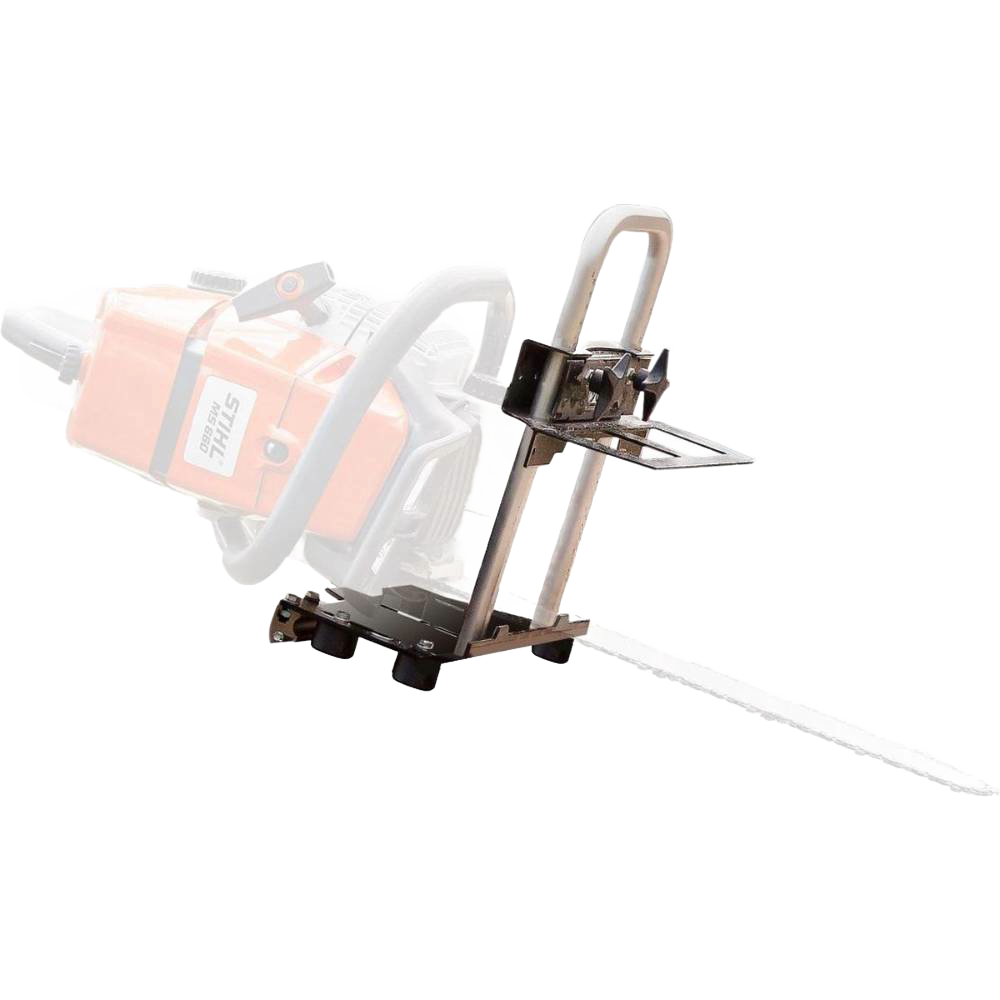 Metal frame attachment designed to convert a chainsaw into a portable sawmill for accurate plank cutting, featured in Farm, Garden & Tool and Wood Cutting and Hauling collections.