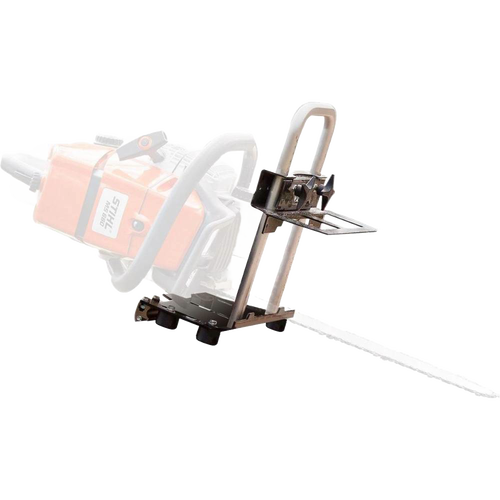 Metal frame attachment designed to convert a chainsaw into a portable sawmill for accurate plank cutting, featured in Farm, Garden & Tool and Wood Cutting and Hauling collections.