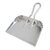 Large dustpan crafted from rust-resistant aluminum with reinforced edges, featuring a looped handle and hanging hole; ideal for Home & Decor, Household Cleaning, and USA Made collections.