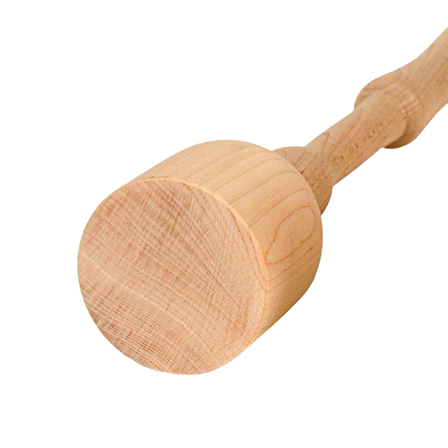 Handcrafted small wooden stomper made of smoothly sanded poplar, ideal for fermenting and pickling tasks, Amish made in the USA, featured in Farm, Garden & Tool and Kitchen & Food collections.