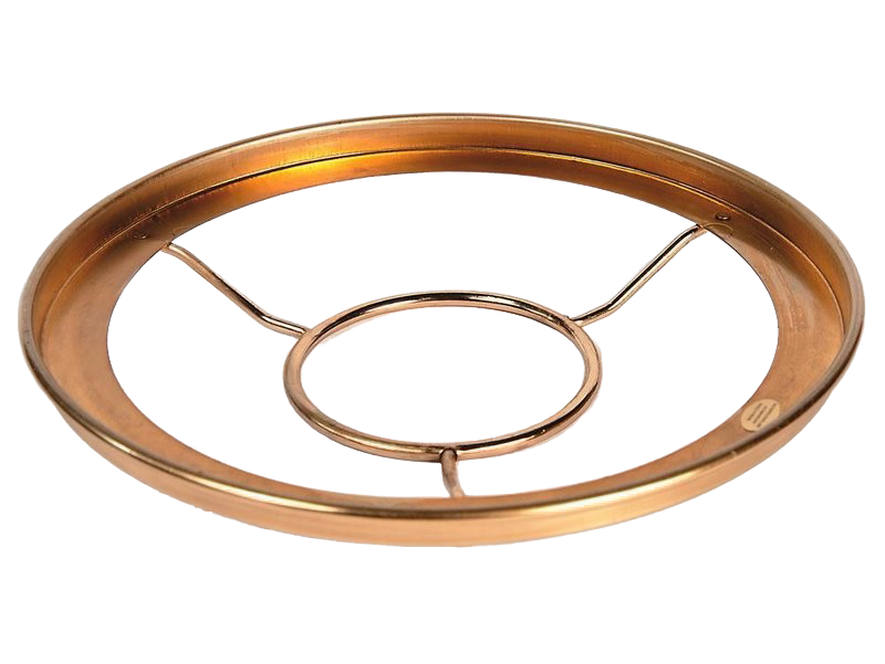 Copper-colored metal shade holder ring featuring a sturdy circular frame and inner support, handcrafted for secure attachment of glass shades in Lamps & Lighting, Parts and Accessories, Shade Rings and Holders, Best Sellers, and Promo Eligible collections.