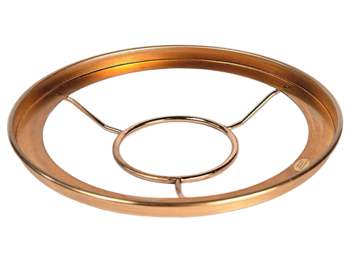 Copper-colored metal shade holder ring featuring a sturdy circular frame and inner support, handcrafted for secure attachment of glass shades in Lamps & Lighting, Parts and Accessories, Shade Rings and Holders, Best Sellers, and Promo Eligible collections.