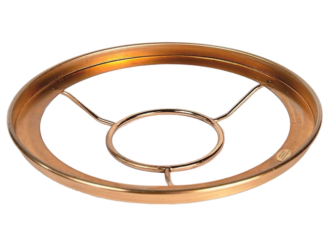 Copper-colored metal shade holder ring featuring a sturdy circular frame and inner support, handcrafted for secure attachment of glass shades in Lamps & Lighting, Parts and Accessories, Shade Rings and Holders, Best Sellers, and Promo Eligible collections.