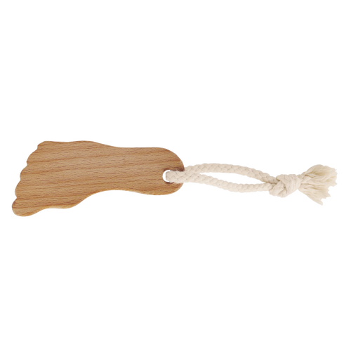 Children's soft foot brush with a durable beechwood handle shaped like a foot and attached natural fiber hanging loop, designed for gentle cleaning in Health & Wellness and Grooming collections.