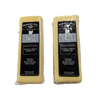 Two blocks of handcrafted all-natural Lacey Baby Swiss cheese with black and silver labels, made in the USA, perfect for Kitchen & Food, Food, Meats, and Best Sellers collections.