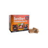 Box of SureStart firelighting squares displayed next to several brown firestarter cubes, ideal for Farm, Garden & Tool, Stoves, and Hearth Accessories collections.