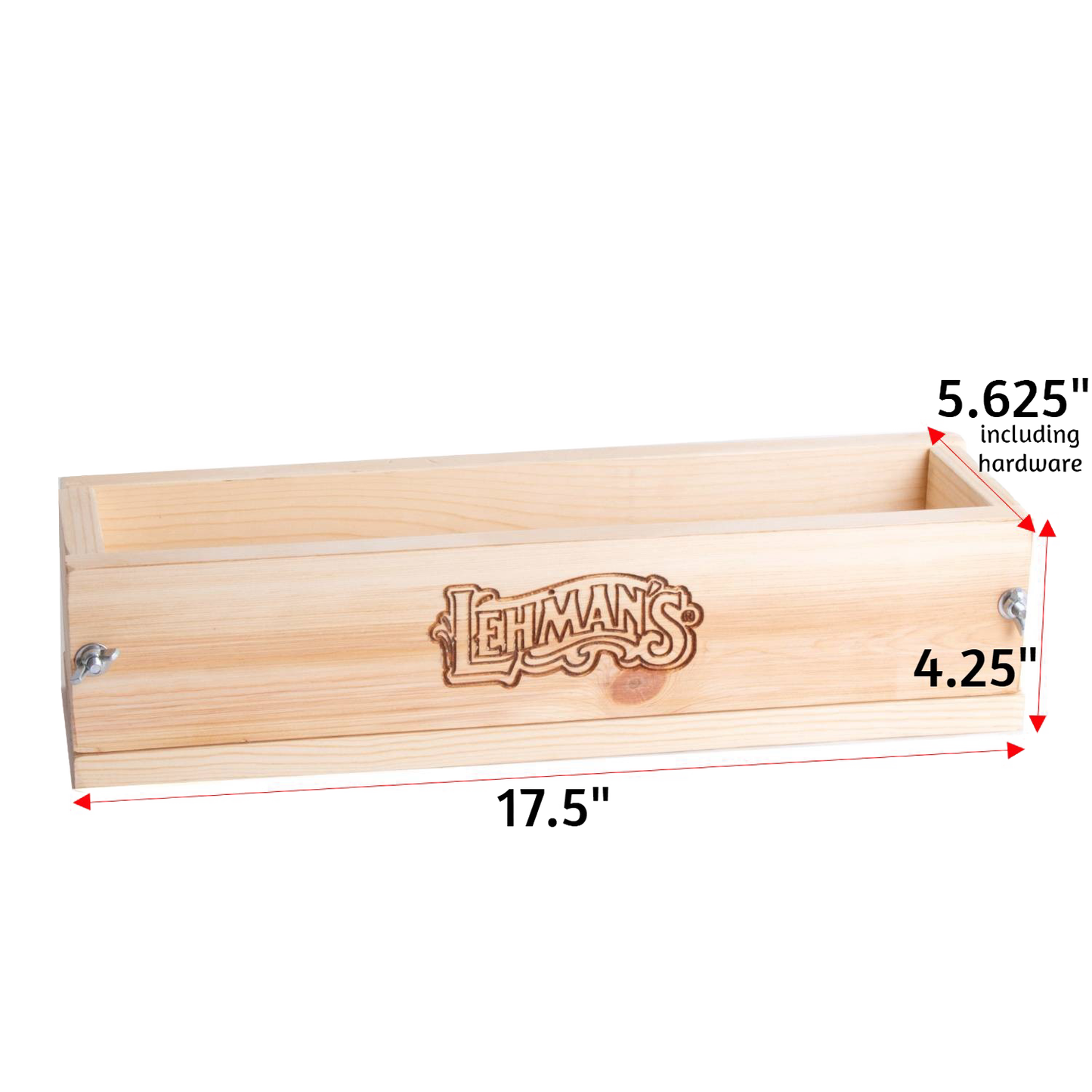 Handcrafted wooden loaf mold made of durable pine with wingnut fasteners and branded engraving, designed for cold process soapmaking in Health & Wellness and Soaps and Soapmaking collections.