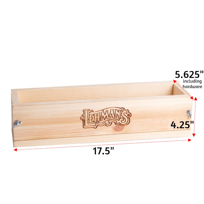 Handcrafted wooden loaf mold made of durable pine with wingnut fasteners and branded engraving, designed for cold process soapmaking in Health & Wellness and Soaps and Soapmaking collections.