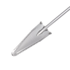 Handcrafted mini serrated shovel with a steel blade and long handle, designed for precise digging in farm, garden, and cultivating tasks, featured in Best Sellers and Garden Accessories.