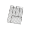 Large silverware tray organizer in rustic cross-wire design with five compartments, crafted to tidy kitchen drawers, ideal for Kitchen Gadgets and Kitchen Accessories collections.