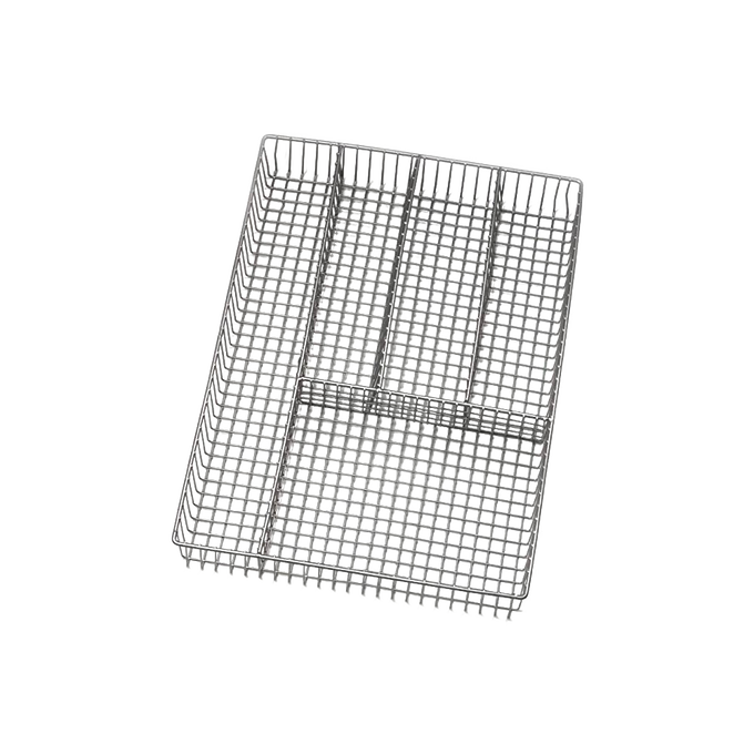 Large silverware tray organizer in rustic cross-wire design with five compartments, crafted to tidy kitchen drawers, ideal for Kitchen Gadgets and Kitchen Accessories collections.