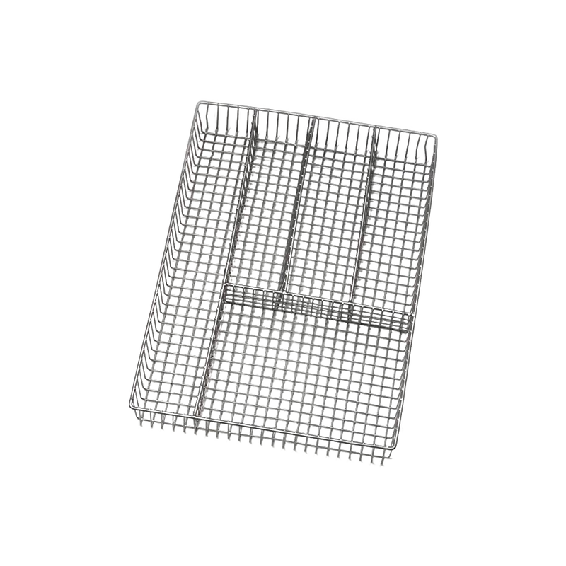 Large silverware tray organizer in rustic cross-wire design with five compartments, crafted to tidy kitchen drawers, ideal for Kitchen Gadgets and Kitchen Accessories collections.