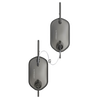 Two gray, compact water filtration reservoirs connected by a clear flexible tube, designed for high-capacity outdoor water purification, ideal for camping and emergency supplies.