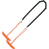 Compact 21-inch pocket chain saw with bright orange ergonomic handles and black cutting chain, designed for quick limb cutting, ideal for camping, wood cutting, and USA made tool collections.