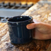 Handcrafted blue stoneware crock in a pint size, showcasing a smooth food-safe glaze, ideal for Kitchen & Food and Food Preservation, Fermenting and Pickling collections.