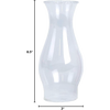 Clear crimp top glass oil lamp chimney with a 3-inch base, designed for lamps and lighting, parts and accessories, chimneys and globes, featured in best sellers and promo eligible collections.