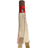 Natural fiber oil lamp wick with red stitching and brown top, designed for use in lamps and lighting, parts and accessories, wicks and mantles collections, handcrafted quality.