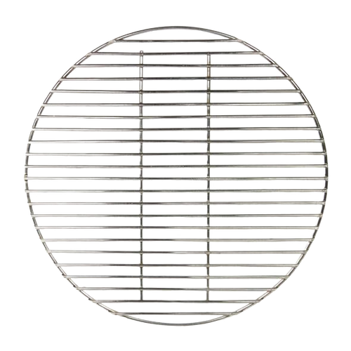 Round stainless steel replacement grilling grate with 13.4-inch diameter, ideal for versatile outdoor cooking in camping, grilling, and farm, garden, and tool collections.
