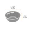 Gray enamel bowl with Petromax logo, lightweight and durable for outdoor cooking, suitable for camping, kitchen, and garden use, part of Best Sellers and Promo Eligible collections.