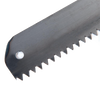 Close-up of a handcrafted, razor-sharp replacement saw blade with precision teeth and mounting hole, designed for fast and accurate cutting, featured in Farm, Garden & Tool and USA Made collections.