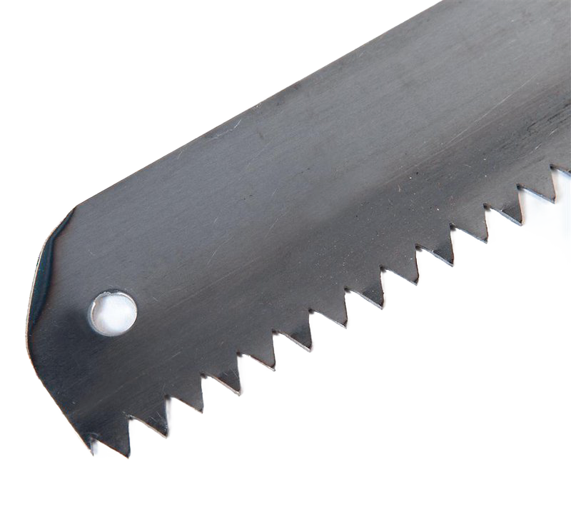 Close-up of a handcrafted, razor-sharp replacement saw blade with precision teeth and mounting hole, designed for fast and accurate cutting, featured in Farm, Garden & Tool and USA Made collections.