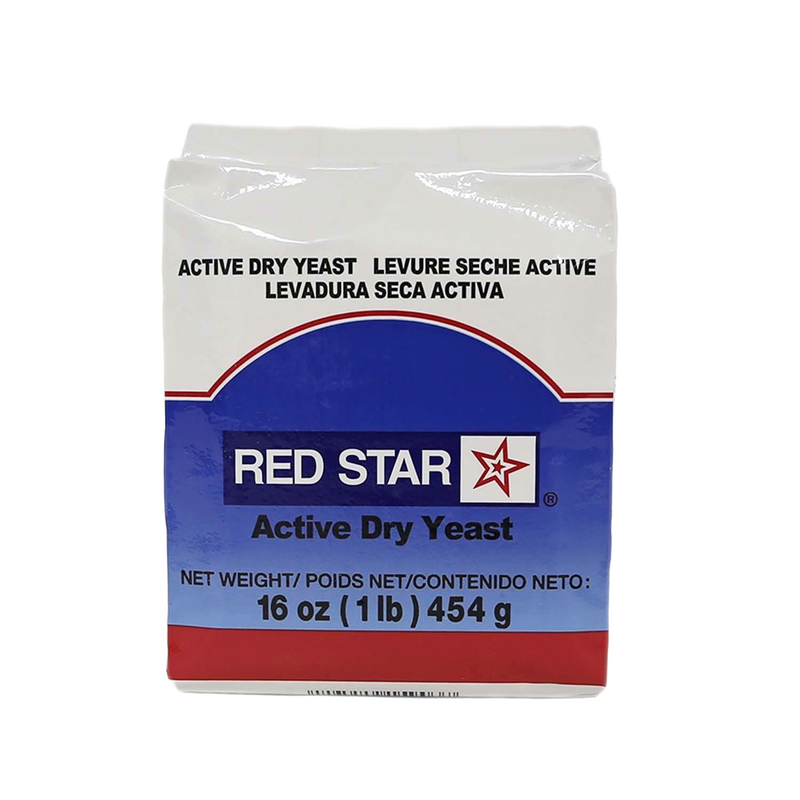 Package of Red Star active dry yeast weighing 16 ounces, used for baking bread and included in Kitchen & Food, Food, Dry Goods and Mixes, and Bread Making Supplies collections.