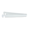 White Butterie toaster tongs with serrated teeth and integrated hook, designed for safe handling in Kitchen Gadgets, Cooking and Baking Helpers, and Kitchen Accessories collections.