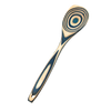 Durable pakkawood corner spoon with vibrant concentric color patterns, handcrafted for sturdy use, featured in Kitchen & Food, Kitchen Gadgets, Cooking and Baking Helpers, Storage and Serving, Best Sellers, Promo Eligible collections.