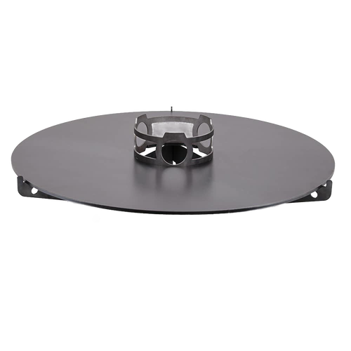 Sturdy solid steel cooking plate designed to fit on a Pyron for outdoor roasting, ideal for camping, farm, garden, and best sellers collections.