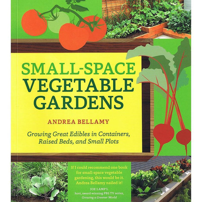 Cover of a best-selling gardening book featuring colorful illustrations of tomatoes and beets alongside photographs of thriving container and raised bed vegetable gardens, ideal for home and garden how-to collections.