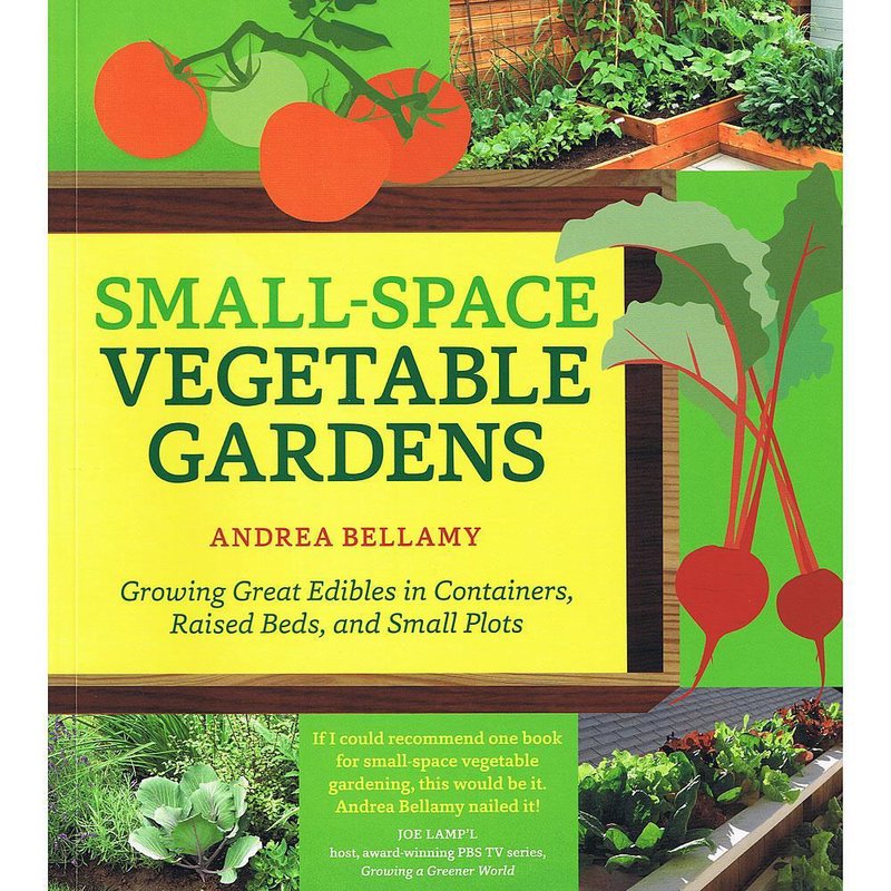Cover of a best-selling gardening book featuring colorful illustrations of tomatoes and beets alongside photographs of thriving container and raised bed vegetable gardens, ideal for home and garden how-to collections.
