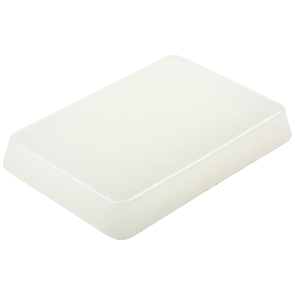 Smooth off-white wax block designed for container candle crafting, suitable for use in lamps and lighting, candles and candlemaking, and candlemaking supplies collections.