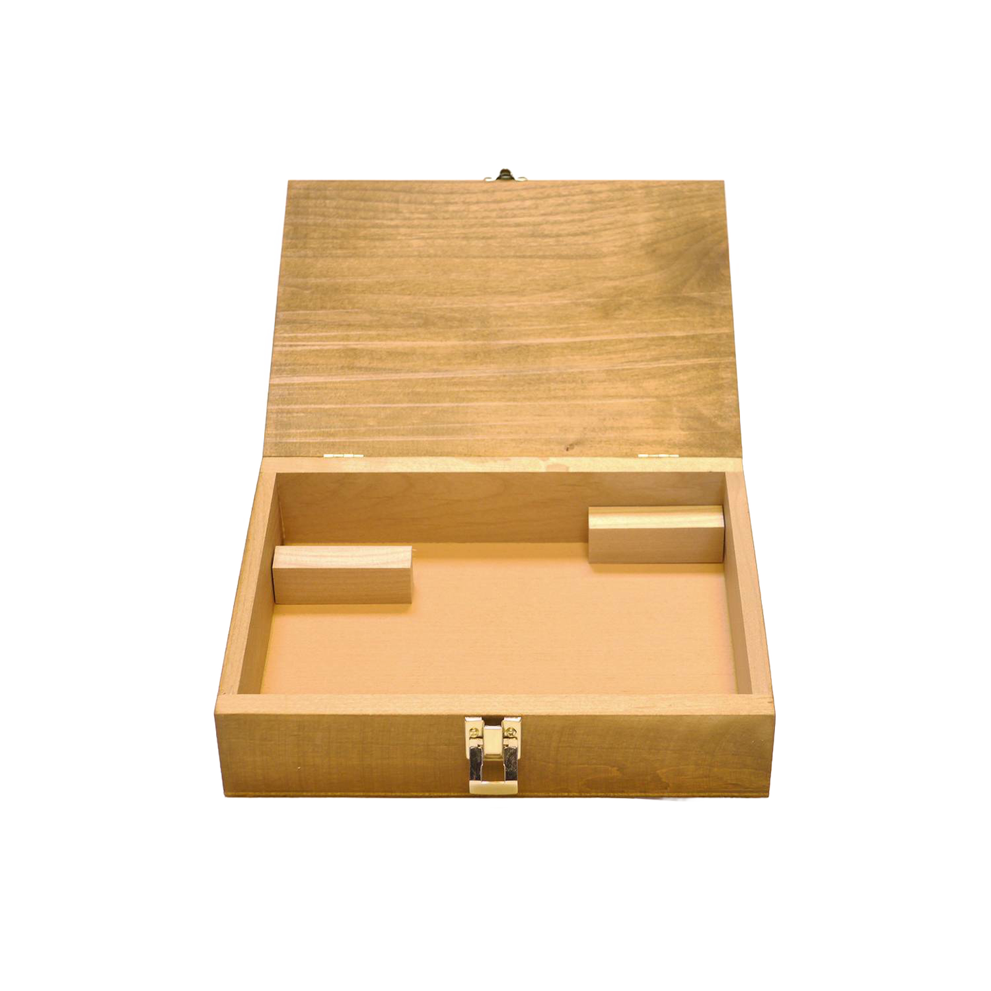Handcrafted hardwood storage case made in USA, designed for organizing grain mill parts, ideal for Kitchen & Food, Grain Mills, USA Made, Best Sellers, and Bread Making Supplies collections.